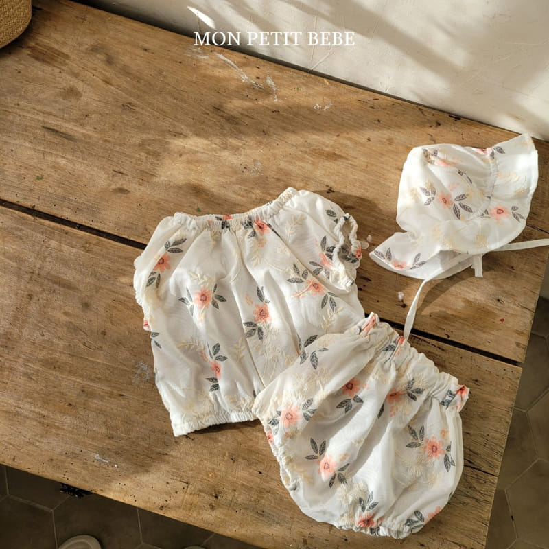 Mon Petit Bebe - Korean Baby Fashion - #babylifestyle - Botte Embrodiery Top Bottom Set - 12