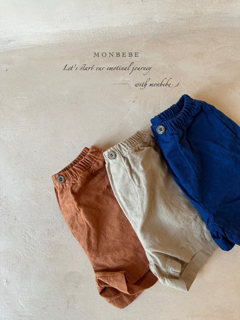 Monbebe - Korean Children Fashion - #Kfashion4kids - Linen Shorts