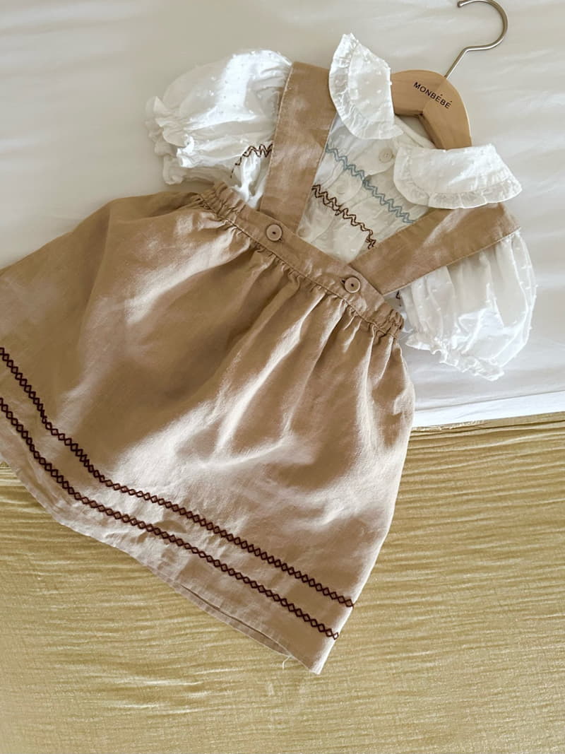 Monbebe - Korean Children Fashion - #kidsshorts - Amy Dungarees Skirt