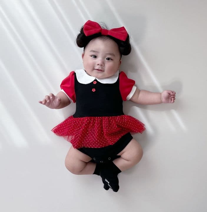 Moran - Korean Baby Fashion - #babyboutiqueclothing - Princess Bodysuit with Hairbanf - 2