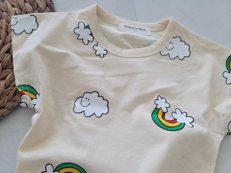 Moran - Korean Children Fashion - #magicofchildhood - Rainbow Cloud Top Bottom Set - 5