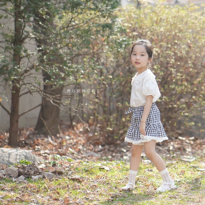 Murmure - Korean Children Fashion - #kidzfashiontrend - Check Lake Skirt Pants - 4