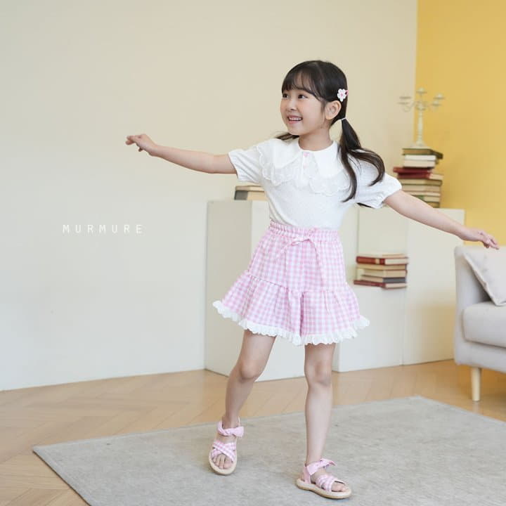 Murmure - Korean Children Fashion - #childofig - Check Lake Skirt Pants - 12