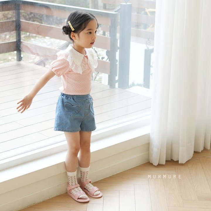 Murmure - Korean Children Fashion - #discoveringself - Heart Pocket Jeans - 2