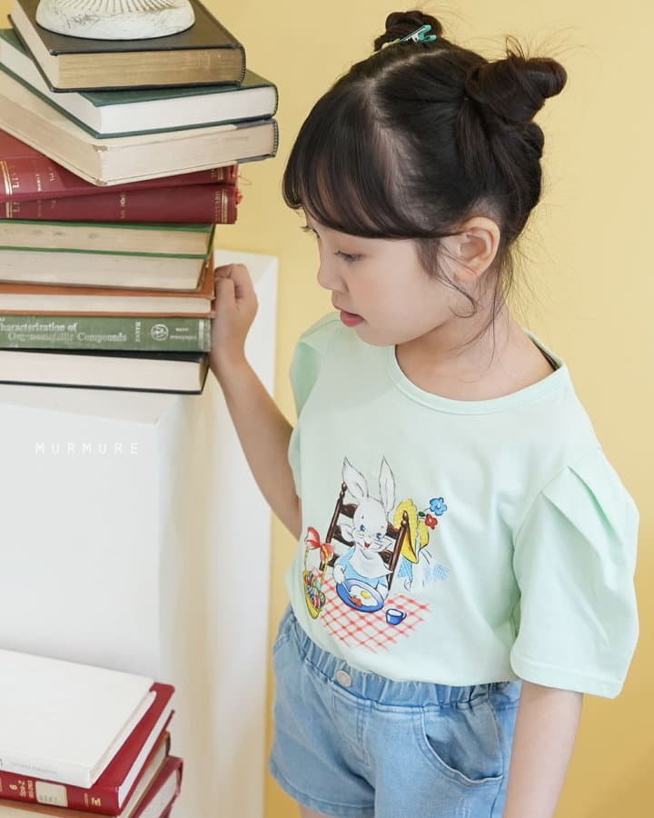 Murmure - Korean Children Fashion - #fashionkids - Rabbit Picnic Tee - 8