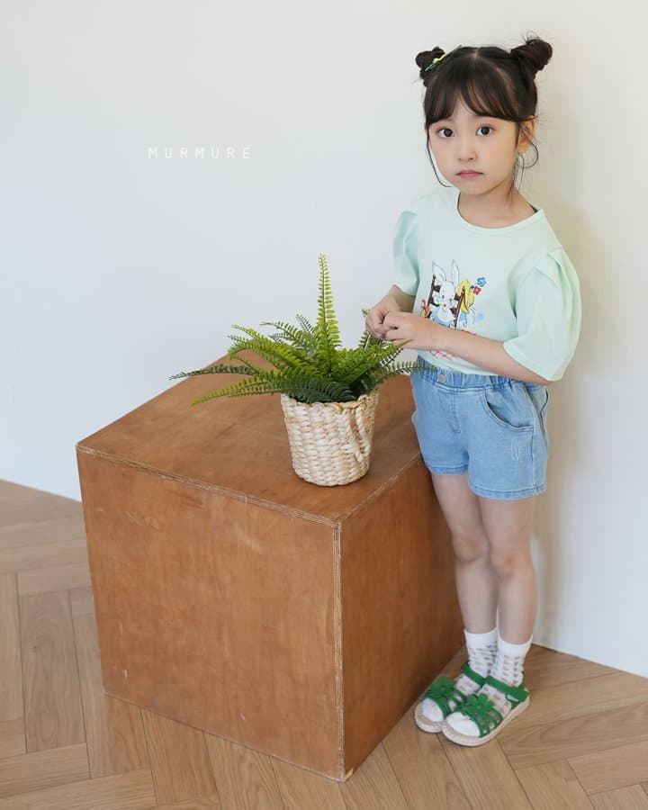 Murmure - Korean Children Fashion - #kidsshorts - Rabbit Picnic Tee - 9