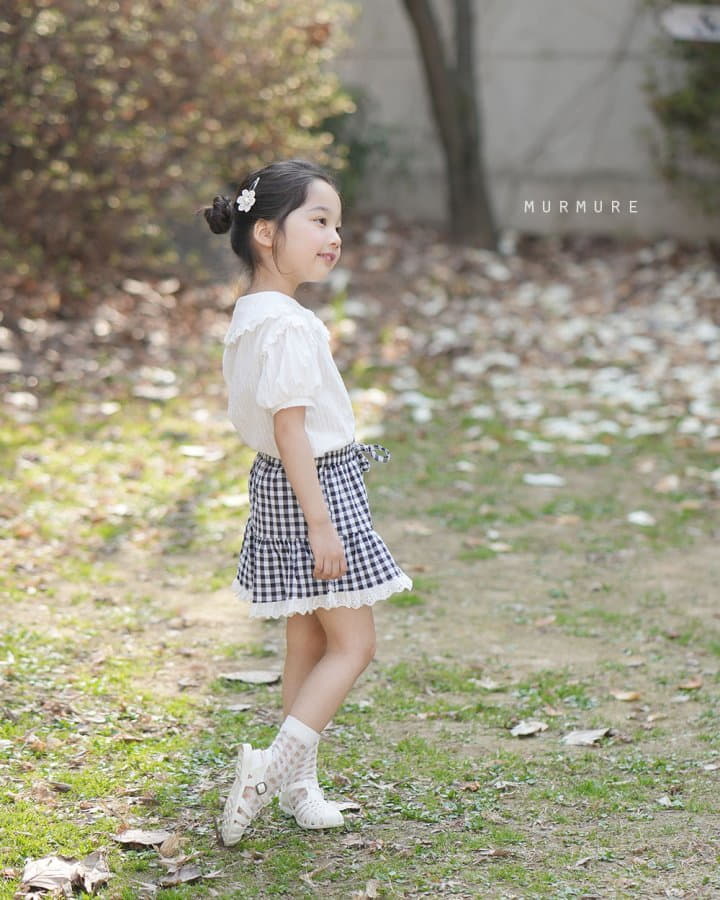 Murmure - Korean Children Fashion - #kidsstore - Check Lake Skirt Pants - 2