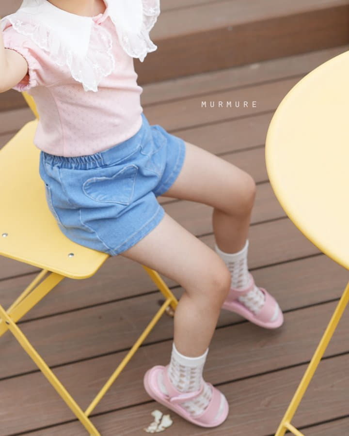 Murmure - Korean Children Fashion - #kidzfashiontrend - Heart Pocket Jeans - 6