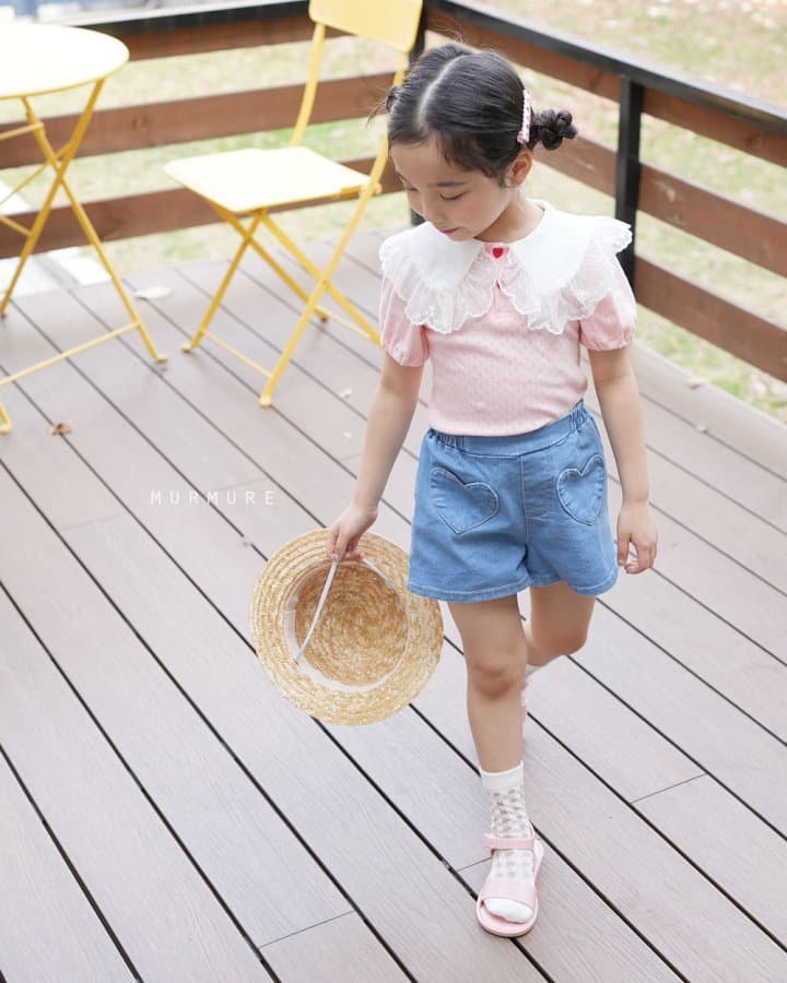 Murmure - Korean Children Fashion - #littlefashionista - Heart Pocket Jeans - 8