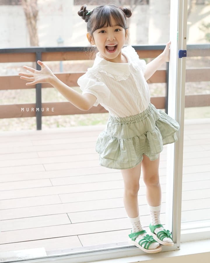 Murmure - Korean Children Fashion - #Kfashion4kids - Green Cancan Skirt Pants - 4