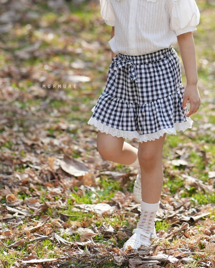 Murmure - Korean Children Fashion - #magicofchildhood - Check Lake Skirt Pants - 6