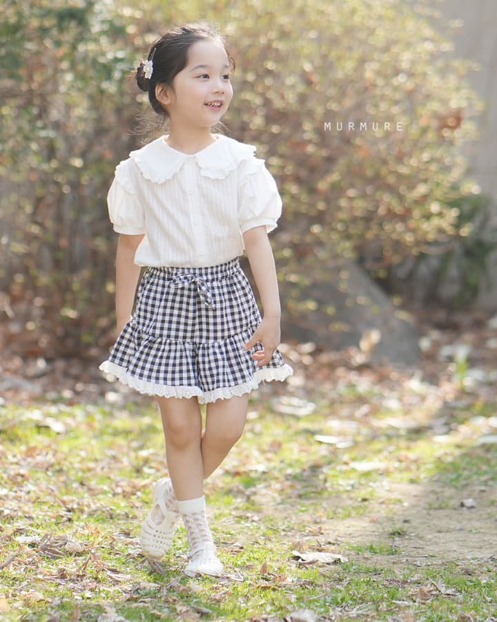 Murmure - Korean Children Fashion - #minifashionista - Check Lake Skirt Pants - 7