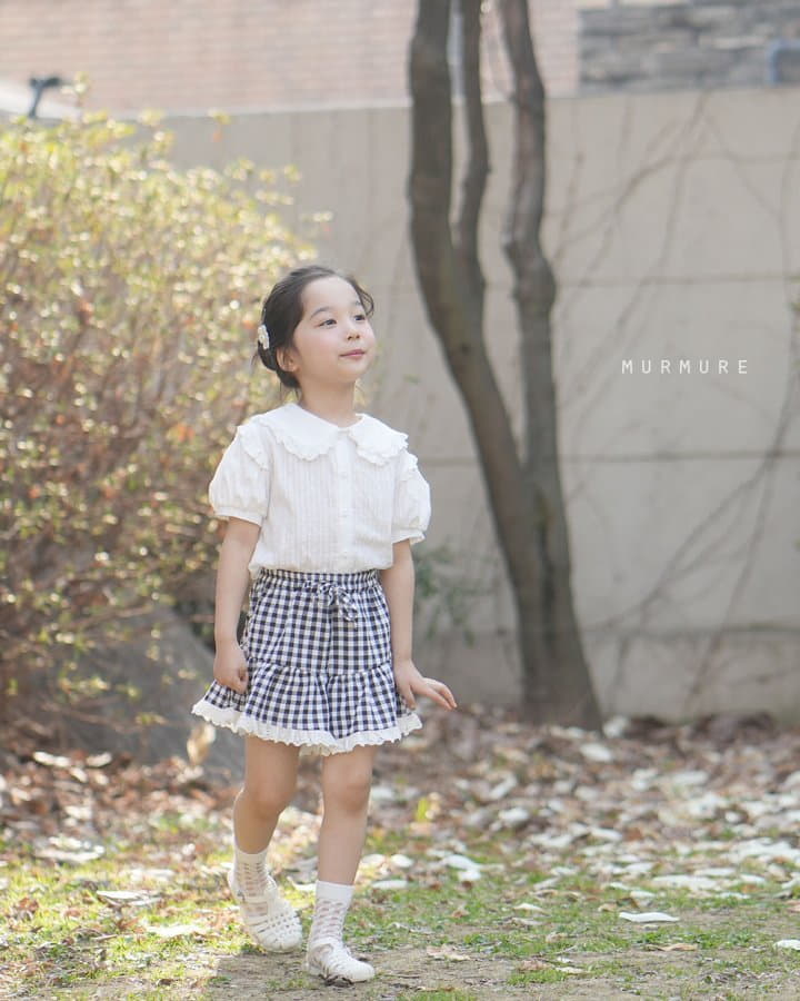 Murmure - Korean Children Fashion - #todddlerfashion - Check Lake Skirt Pants - 9