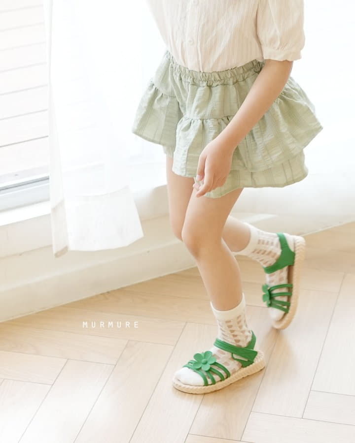 Murmure - Korean Children Fashion - #todddlerfashion - Green Cancan Skirt Pants - 8