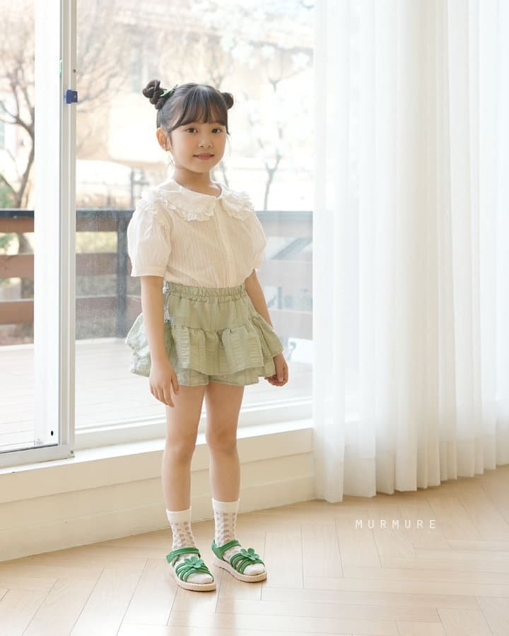 Murmure - Korean Children Fashion - #toddlerclothing - Green Cancan Skirt Pants - 9