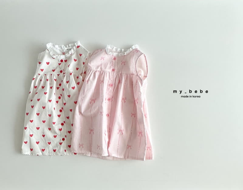 My Bebe - Korean Children Fashion - #discoveringself - Sleeveless Lace One-piece