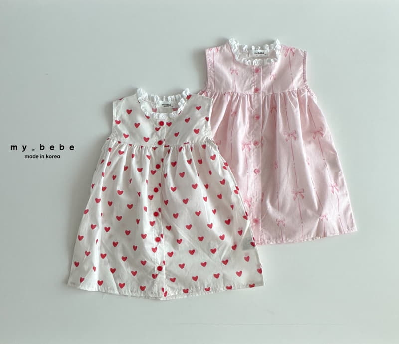 My Bebe - Korean Children Fashion - #fashionkids - Sleeveless Lace One-piece - 2