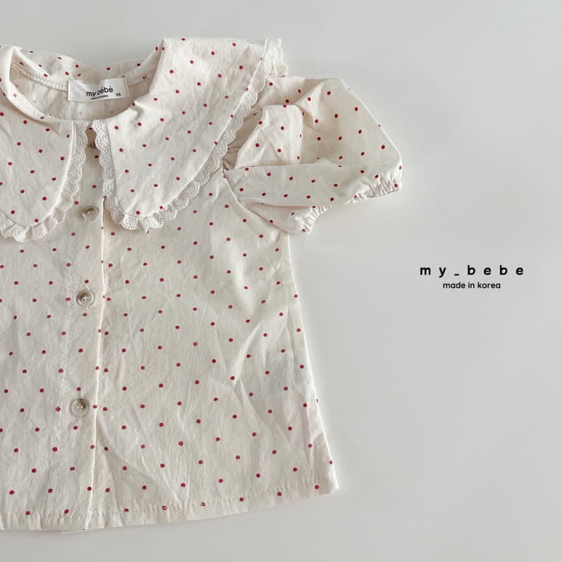 My Bebe - Korean Children Fashion - #kidsshorts - Collar Blouse - 12