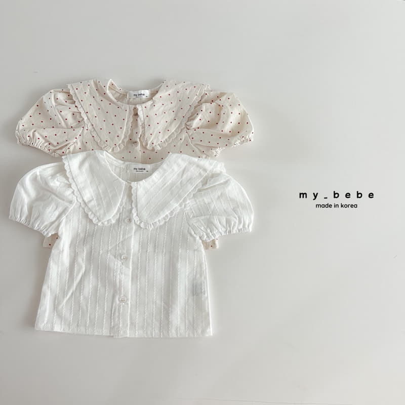 My Bebe - Korean Children Fashion - #littlefashionista - Collar Blouse - 2