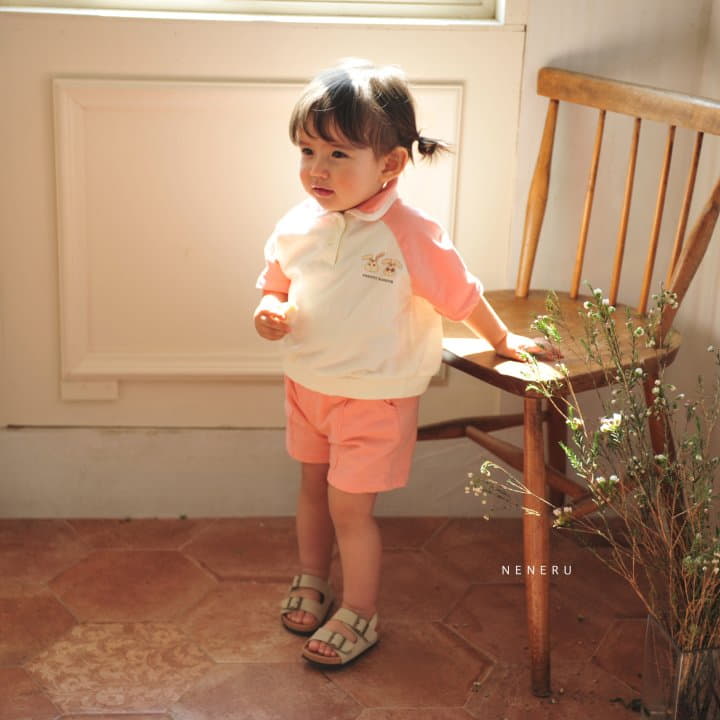 Neneru - Korean Baby Fashion - #babyoninstagram - Bebe Ladodo Collar Top Bottom Set - 11