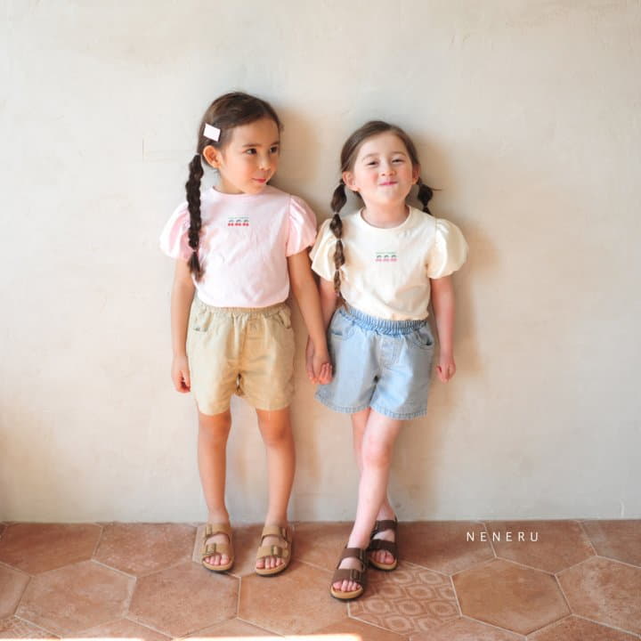 Neneru - Korean Children Fashion - #Kfashion4kids - Cherry Shirring Tee - 8