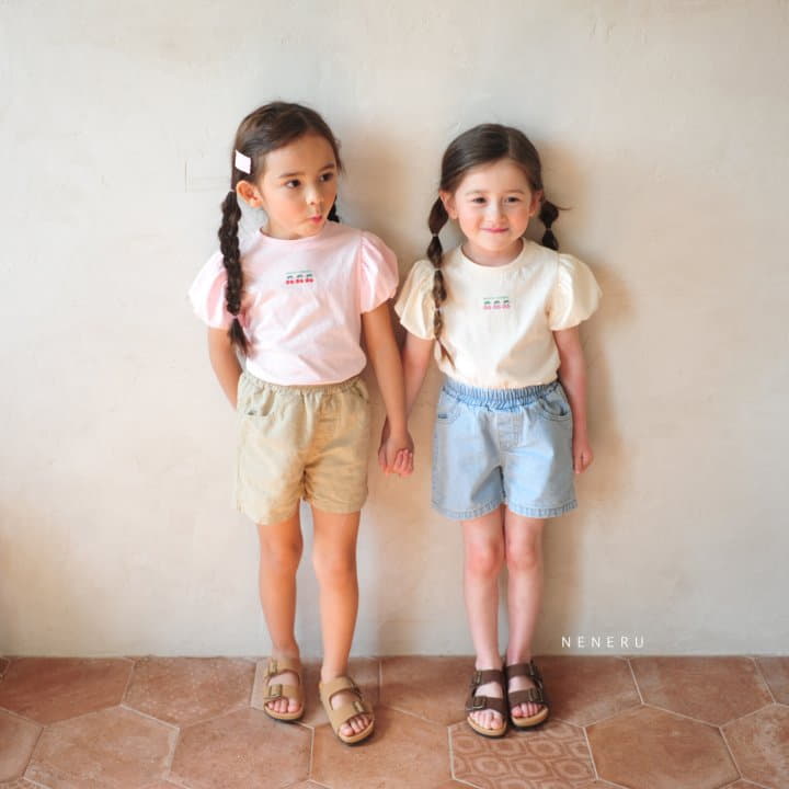 Neneru - Korean Children Fashion - #littlefashionista - Cherry Shirring Tee - 9