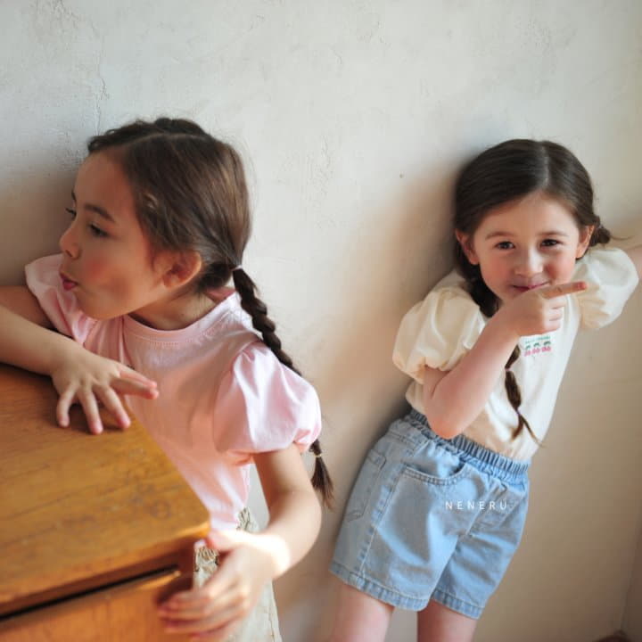 Neneru - Korean Children Fashion - #prettylittlegirls - Cherry Shirring Tee - 12