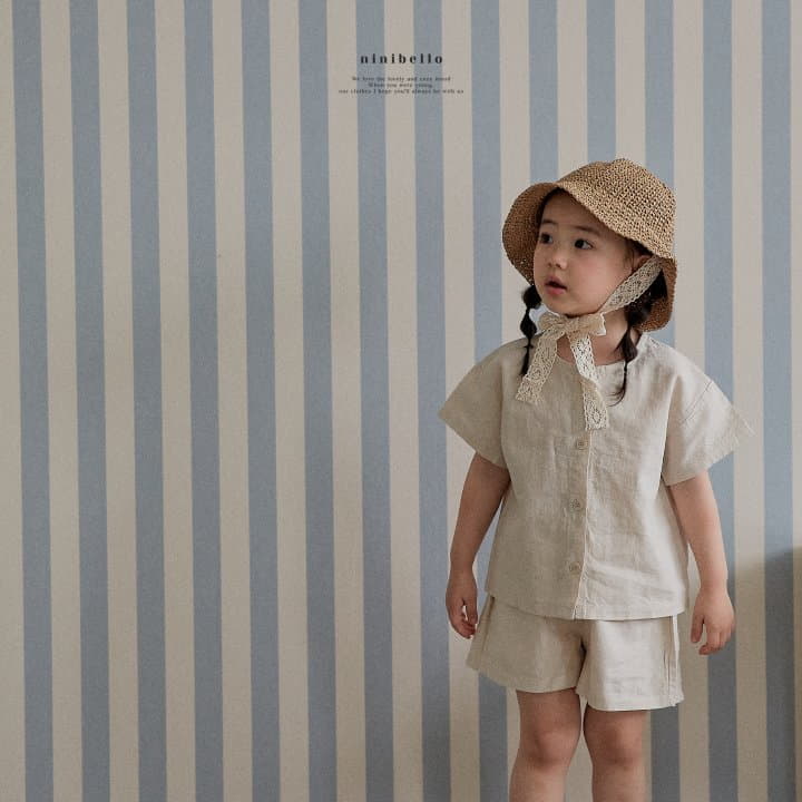 Ninibello - Korean Children Fashion - #childofig - Open Linen Top Bottom Set - 3