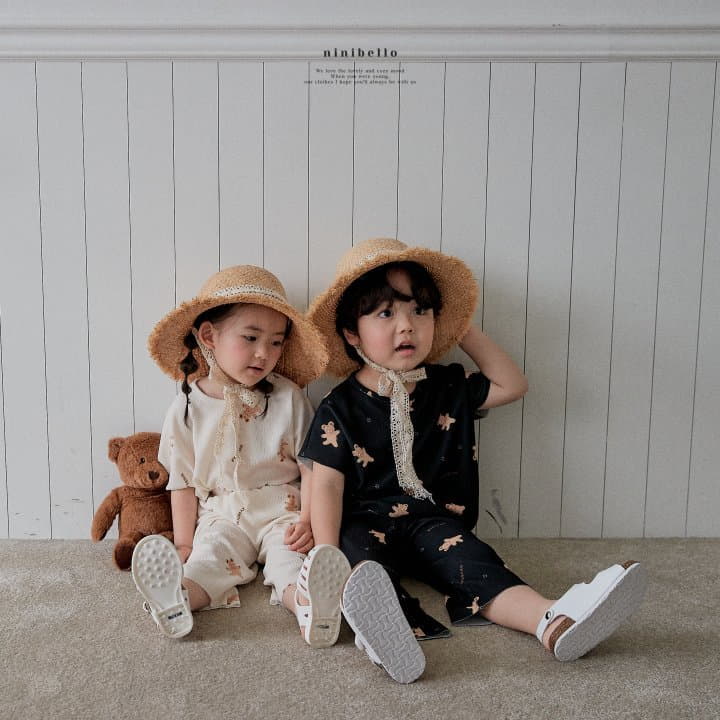 Ninibello - Korean Children Fashion - #discoveringself - Nini Bear Pleats Top Bottom Set - 9