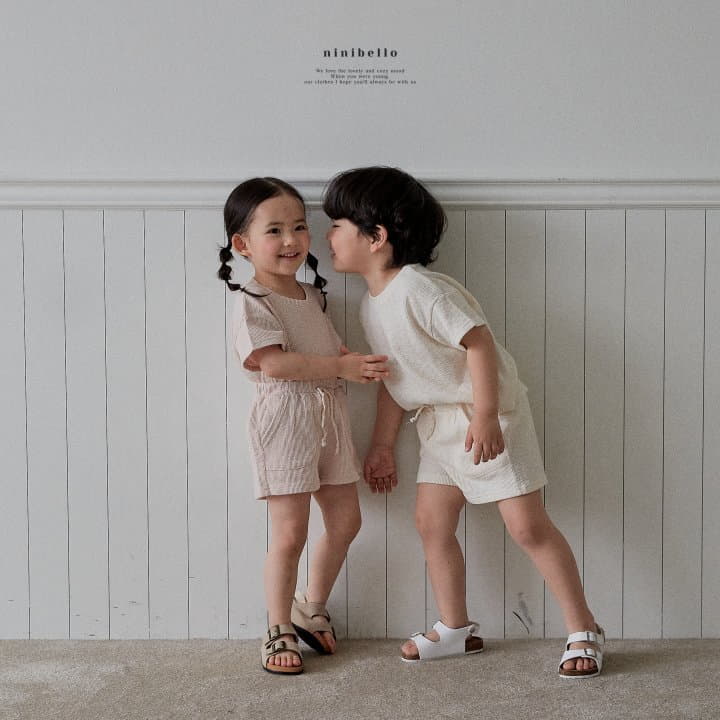 Ninibello - Korean Children Fashion - #stylishchildhood - Natural Pocket Top Bottom Set - 11