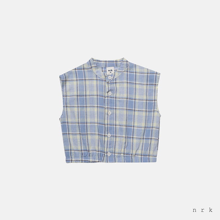 Nrk - Korean Children Fashion - #childofig - Check Sleeveless Shirt - 2