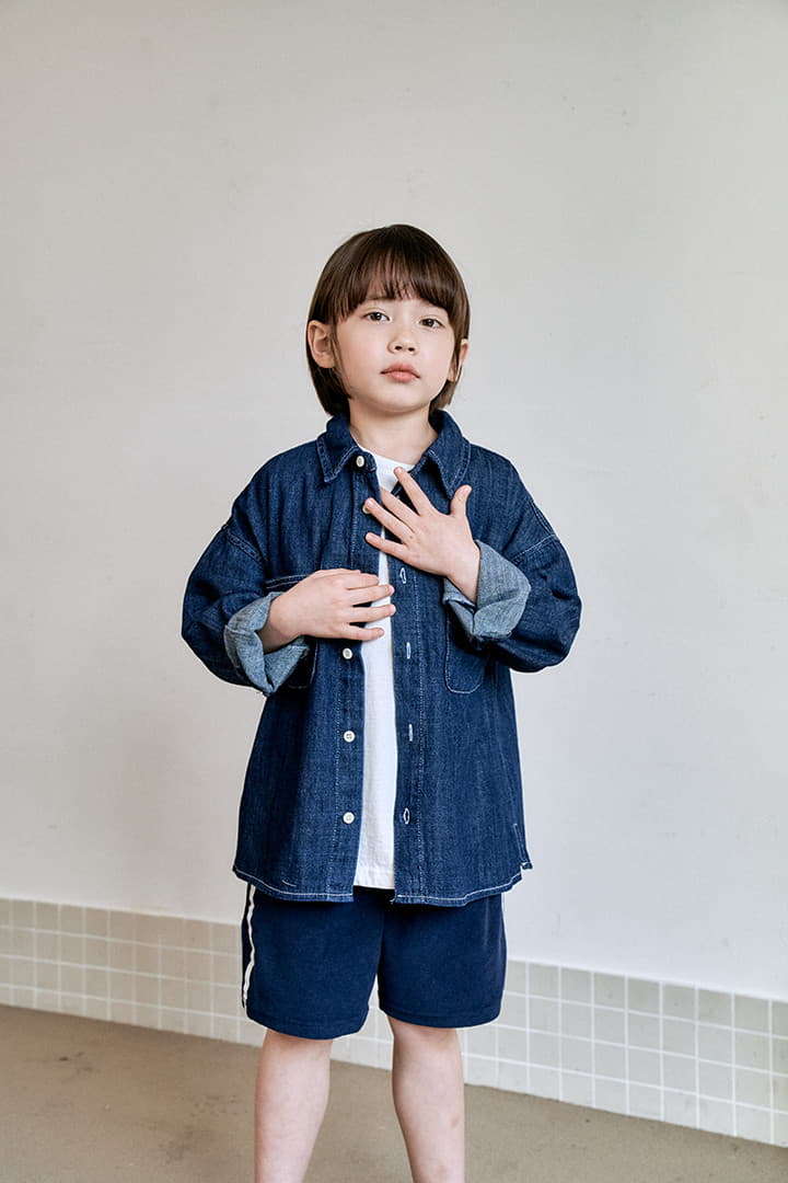 Nrk - Korean Children Fashion - #kidsstore - Slav Denim Shirt - 12