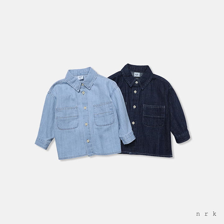 Nrk - Korean Children Fashion - #minifashionista - Slav Denim Shirt