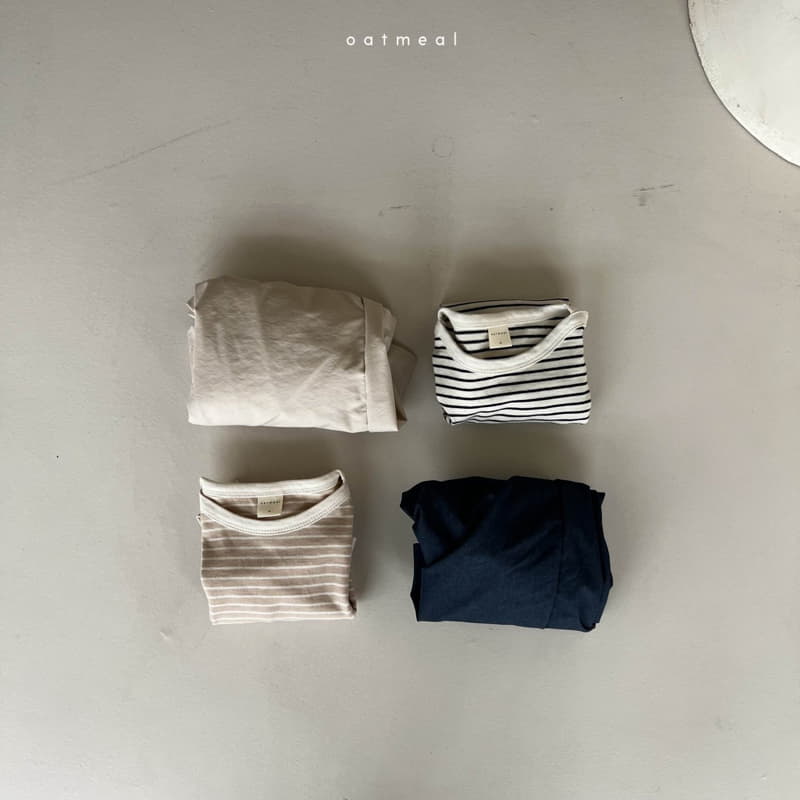 Oatmeal - Korean Children Fashion - #designkidswear - Ending Stripes Tee - 10