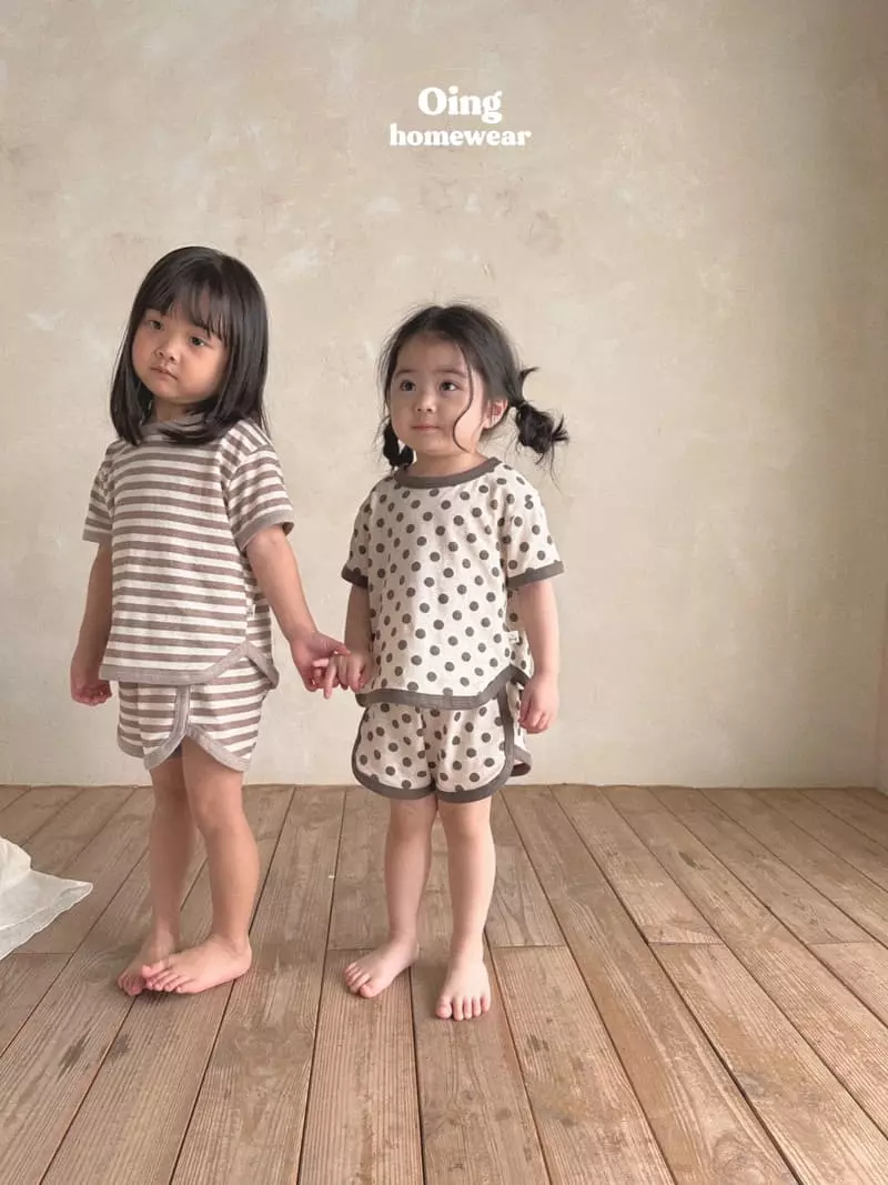 Oing - Korean Children Fashion - #littlefashionista - Big Piping Top Bottom Set - 9