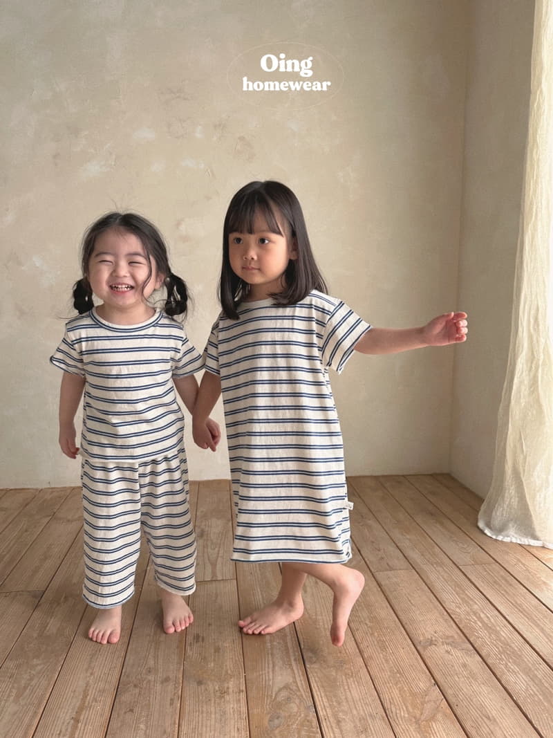 Oing - Korean Children Fashion - #minifashionista - Wik Stripes Top Bottom Set - 10