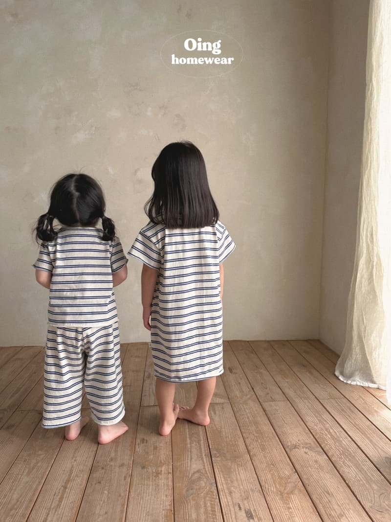 Oing - Korean Children Fashion - #prettylittlegirls - Wik Stripes Top Bottom Set - 11