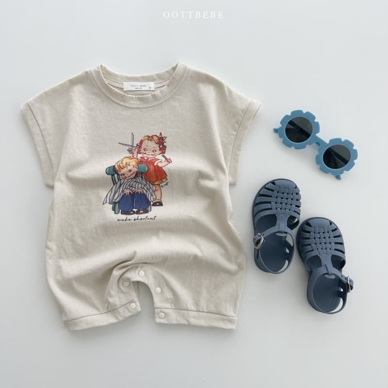 Oott Bebe - Korean Baby Fashion - #babygirlfashion - Vintage Roll Up Shorts Bodysuit