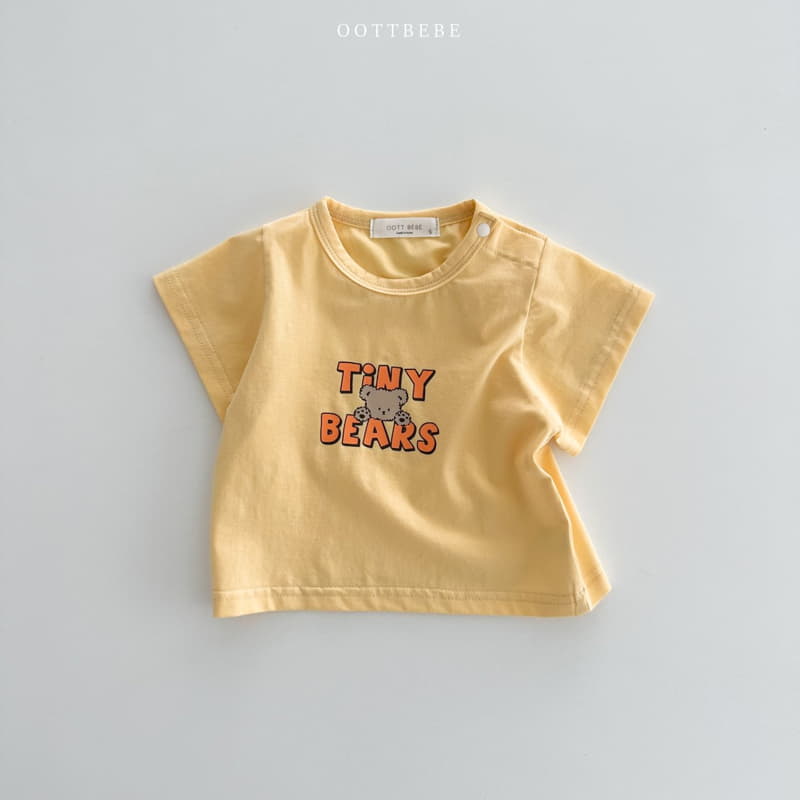 Oott Bebe - Korean Baby Fashion - #babyoutfit - Bebe Tiny Bears Tee - 3