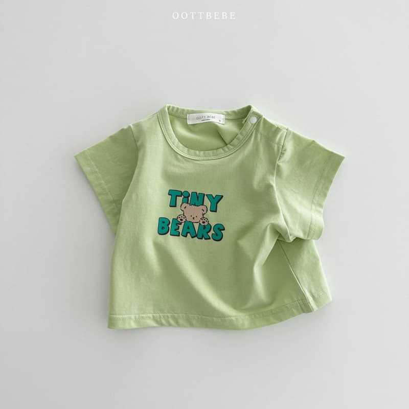 Oott Bebe - Korean Baby Fashion - #babyoutfit - Bebe Tiny Bears Tee - 4