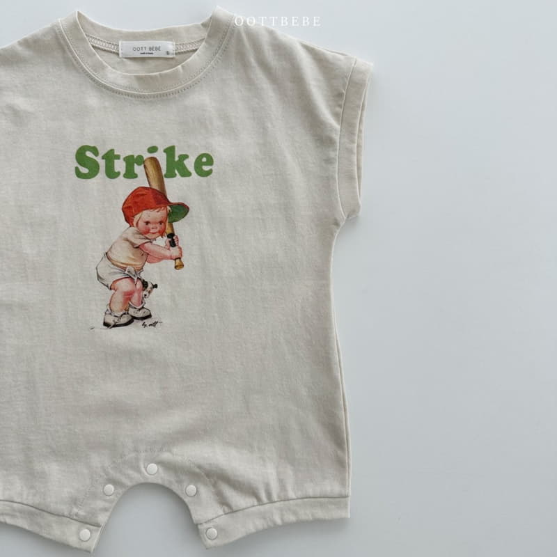 Oott Bebe - Korean Baby Fashion - #babyoutfit - Vintage Roll Up Shorts Bodysuit - 6