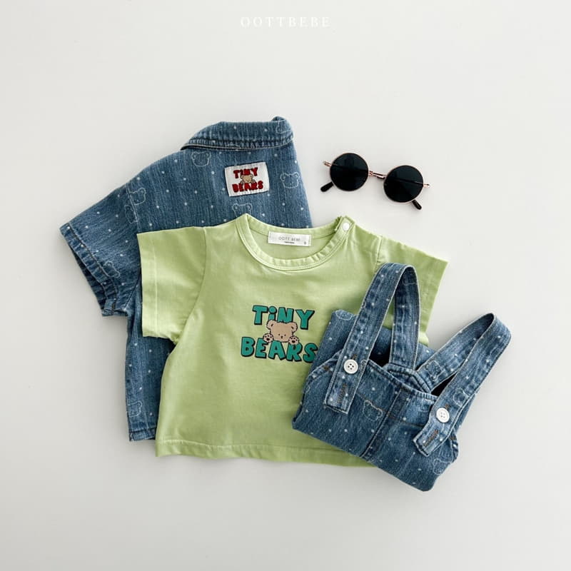 Oott Bebe - Korean Children Fashion - #discoveringself - Bear Bear Denim Overalls - 11