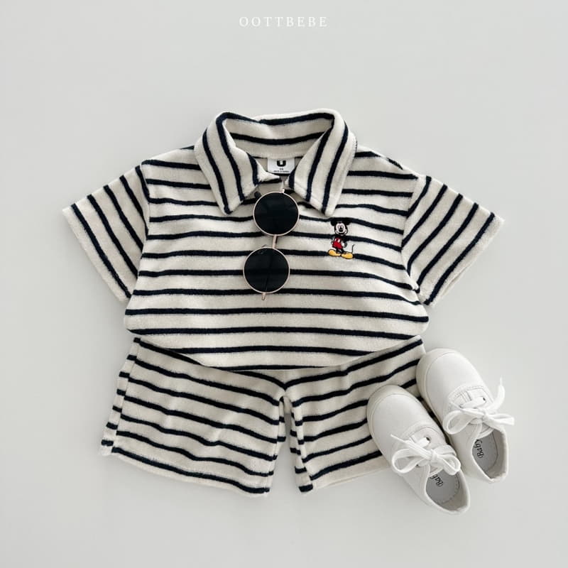 Oott Bebe - Korean Children Fashion - #fashionkids - Terry Stripes Pants - 6