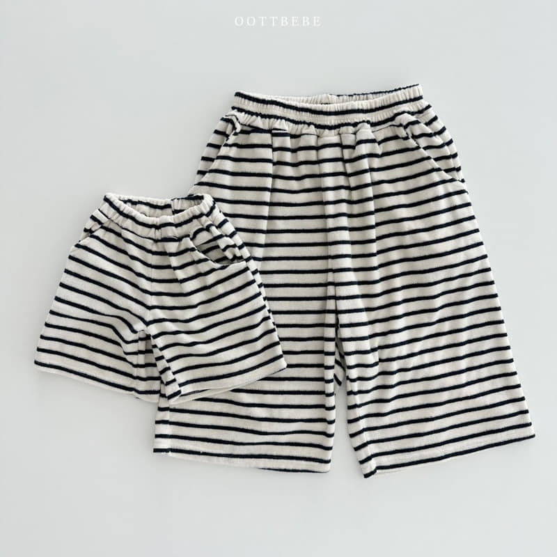 Oott Bebe - Korean Children Fashion - #kidzfashiontrend - Terry Stripes Pants - 9