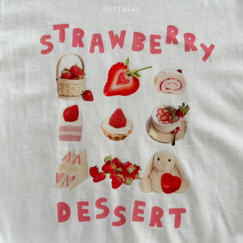 Oott Bebe - Korean Children Fashion - #prettylittlegirls - Strawberry Croissant Tee - 11