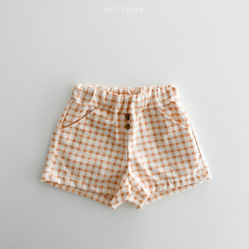 Oott Bebe - Korean Children Fashion - #todddlerfashion - Dol Check Shorts - 5