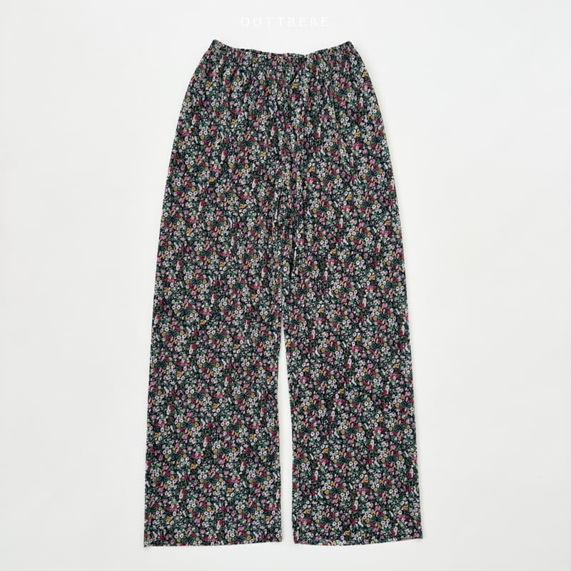 Oott Bebe - Korean Women Fashion - #momslook - Mom Flower Pleats Pants