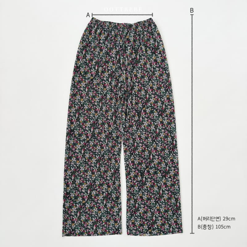 Oott Bebe - Korean Women Fashion - #pursuepretty - Mom Flower Pleats Pants - 9