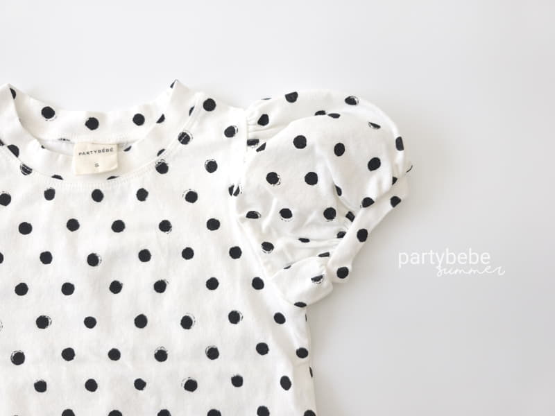 Party Kids - Korean Baby Fashion - #babyclothing - Dot Puff Tee