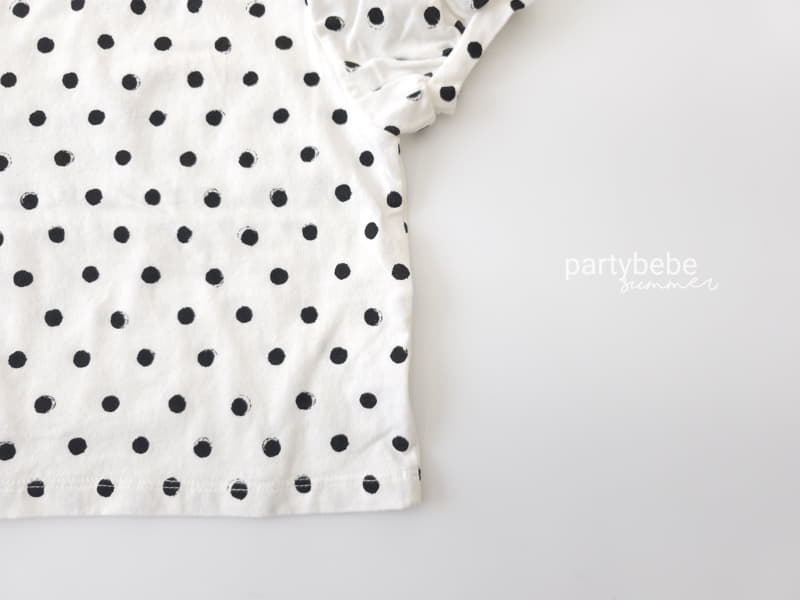 Party Kids - Korean Baby Fashion - #babyfashion - Dot Puff Tee - 2